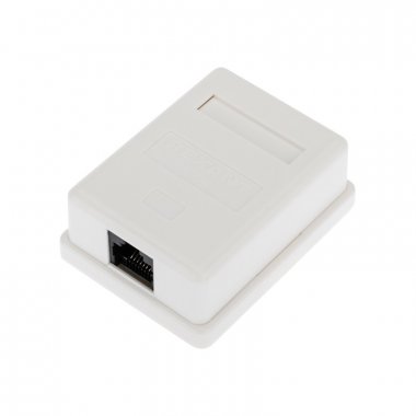 Фотография товара 'Rexant Рoзетка компьютерная внешняя, 1-порт RJ-45 (8P8C), UTP неэкранированная, категория 6, 03-0132'