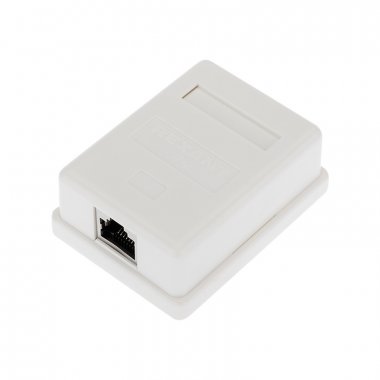 Фотография товара 'Rexant Рoзетка компьютерная внешняя, 1-порт RJ-45 (8P8C), FTP экранированная, категория 6, 03-0142'