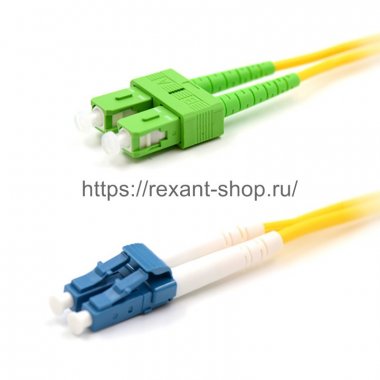 Фотография товара 'Rexant Патч-корд оптический переходной (SM), 9/125 (OS2), LC/UPC-SC/APC, (Duplex), PVC, 50-2476-1'