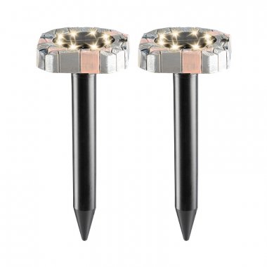 Фотография товара 'Rexant Набор отпугивателей кротов с садовым фонариком (R20*2 камень), 71-0087'