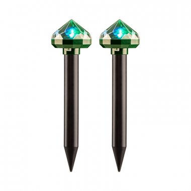 Фотография товара 'Rexant Набор отпугивателей кротов с садовым фонариком (R20*2 кристалл), 71-0077'