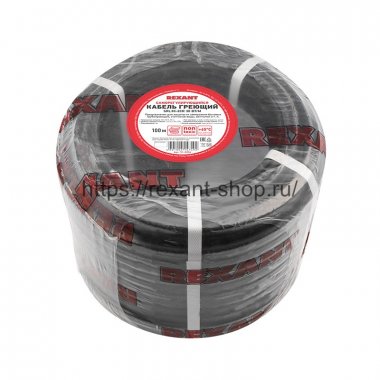 Фотография товара 'Rexant Кабель греющий саморегулирующийся экранированный SRL30-2CR (30 Вт/1 м), 51-0206'
