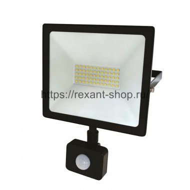 Фотография товара 'Rexant Прожектор светодиодный с датчиком движения 50 Вт 200–260В IP44 4000 лм 6500 K, 605-009'