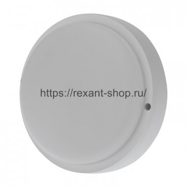 Фотография товара 'Rexant Светильник светодиодный пылевлагозащищенный ЖКХ-01 круг 18 Вт 1800 Лм IP65 174 мм 6500 K с микроволновым датчиком движения, 607-208'