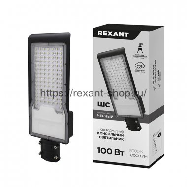 Фотография товара 'Rexant Светильник светодиодный консольный ДКУ 01-100-5000К-ШС IP65, 607-301'