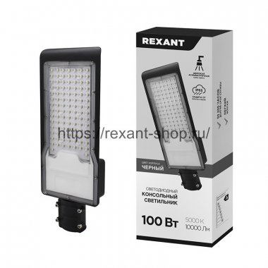 Фотография товара 'Rexant Светильник светодиодный консольный ДКУ 02-100-5000К-Ш асимметричный IP65, 607-303'
