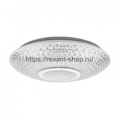 Фотография товара 'Rexant Светильник настенно-потолочный Satori Melody 2700-6500 K RGB Bluetooth Sound с пультом и APP LED, 624-001'