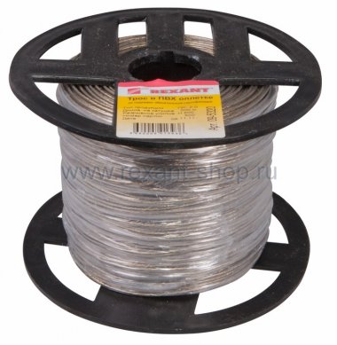 Фотография товара 'Rexant Трос стальной в ПВХ изоляции d=2.0 мм 09-5320'