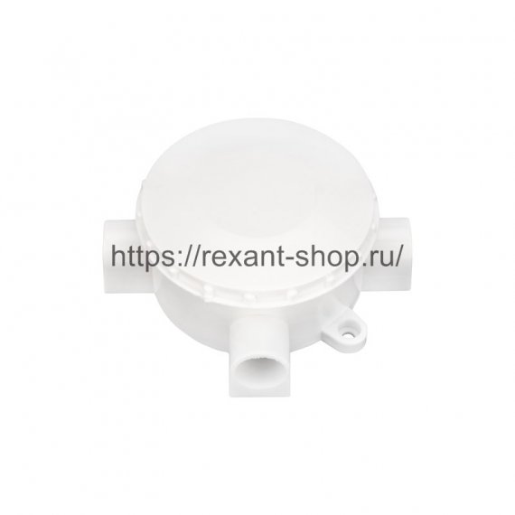 Фотография товара 'Rexant Коробка распаячная трехрожковая ОУ, 70x35, IP20 28-3065'