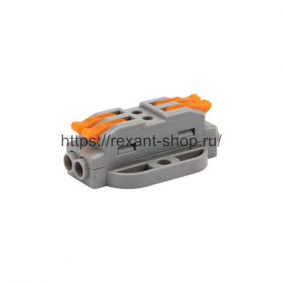 Фотография товара 'Rexant Клемма соединительная многоразовая проходная 2 полюса 07-6262'
