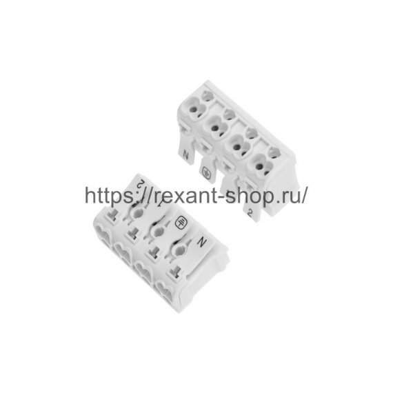 Фотография товара 'Rexant Клемма пружинная соединительная КСП 4-полюсная 07-6216'