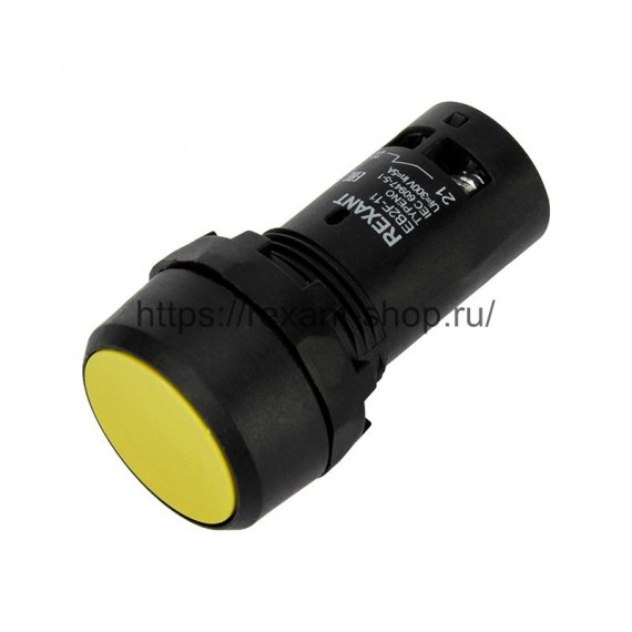 Фотография товара 'Rexant Кнопка EB22 возвратная желтая NO+NC 230 В 36-5532'