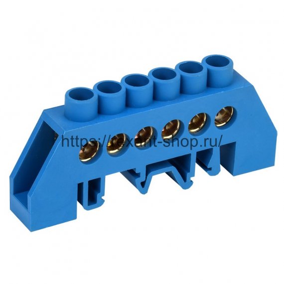 Фотография товара 'Rexant Шина «N» нулевая в комбинированном синем изоляторе 11-2312'