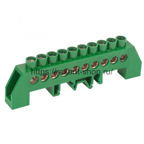 Фотография товара 'Rexant Шина PE «земля» в комбинированном зеленом изоляторе 11-2308'