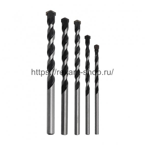 Фотография товара 'Rexant Набор сверл по бетону 4-5-6-8-10 мм 91-0411'