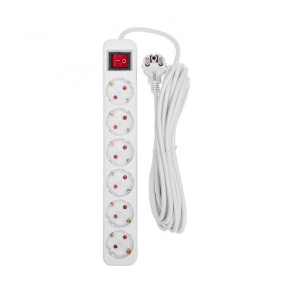 Фотография товара 'Rexant 13-4048 Удлинитель STANDARD 6 гнезд, 5м, 3х1,0мм?, с/з'