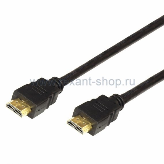 Фотография товара 'Rexant Шнур HDMI - HDMI gold, 1.5 М, с фильтрами 17-6203'