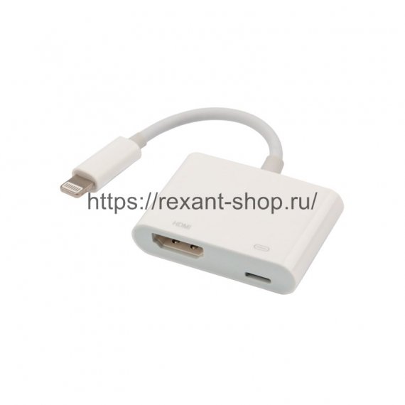 Фотография товара 'Rexant Переходник Lightning (Male) - HDMI (Female) 18-4152'