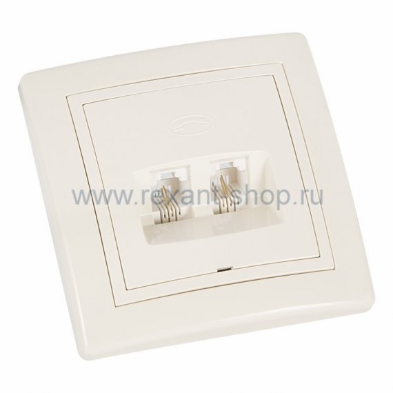 Фотография товара 'Rexant Розетка телефонная, двойная, RJ12 78-0162'