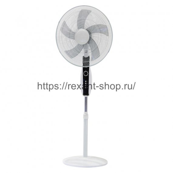 Фотография товара 'Rexant Вентилятор напольный белый/синий 60 Вт, 5 лопастей 60-0213'