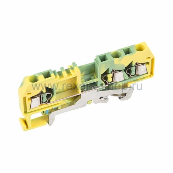 Фотография товара 'Rexant Клемма с заземлением 2,5 кв мм 3-к 81-5424'