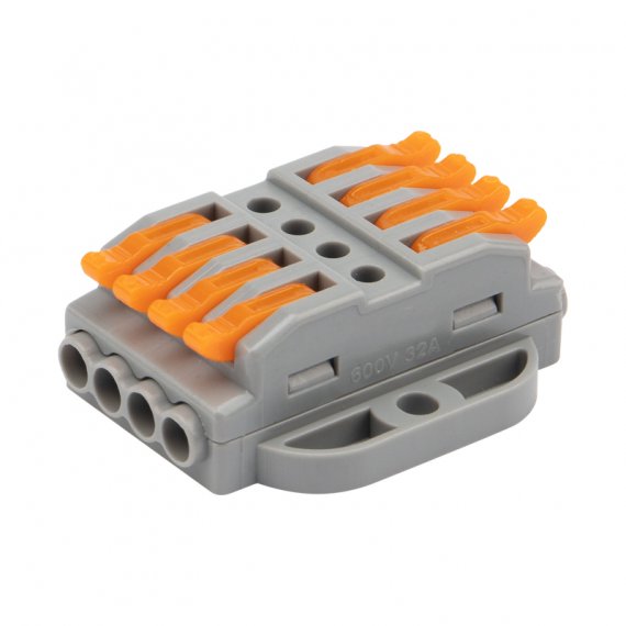 Фотография товара 'Rexant 07-6264-5 Клемма СМК 222-424P проходная 4 полюса'