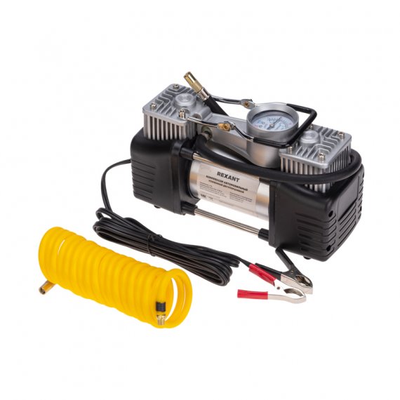 Фотография товара 'Rexant 80-0524 Компрессор автомобильный усиленный двухпоршневой в кейсе'