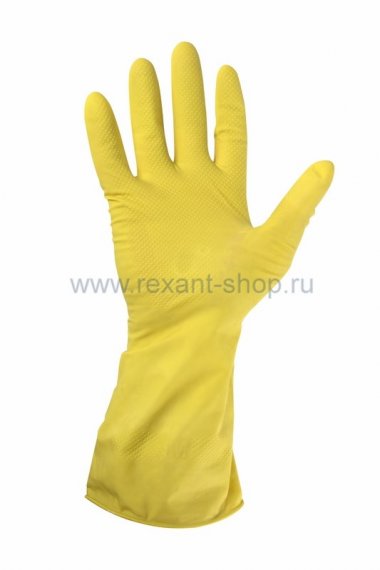 Фотография товара 'Rexant Перчатки латексные хозяйственные 09-0239'