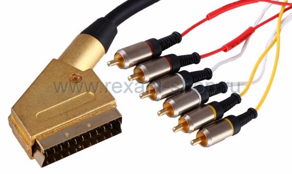 Фотография товара 'Rexant Шнур SCART Plug - 6RCA Plug 1.5М 17-1522'