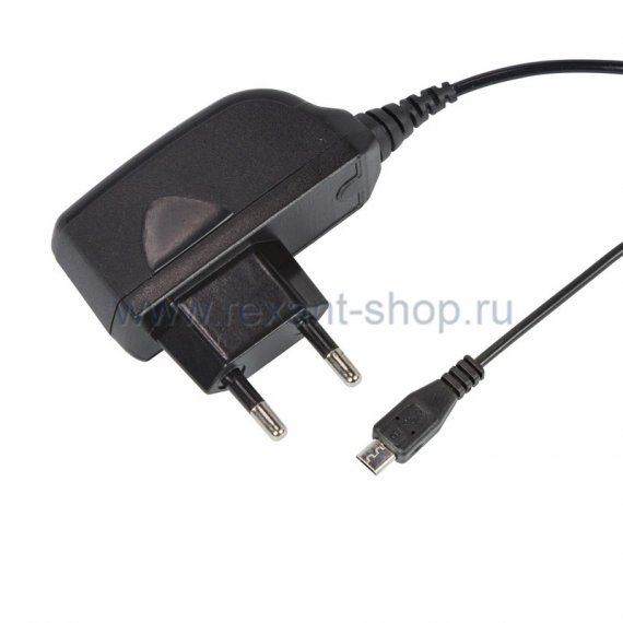 Фотография товара 'Rexant Сетевое зарядное устройство microUSB 220В (СЗУ) 16-0260-1'