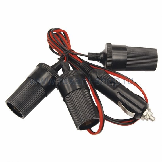 Фотография товара 'Rexant Разветвитель автоприкуривателя 3гн шнур (FD-1817) 16-0221'