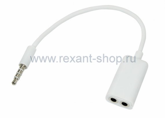 Фотография товара 'Rexant Аудио разветвитель штекер 3,5 мм 18-1102'