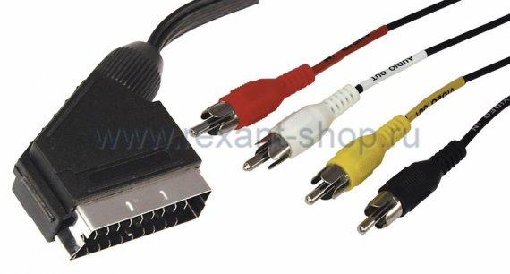 Фотография товара 'Rexant Шнур SCART х 4 RCA 1.0 м 17-1401'