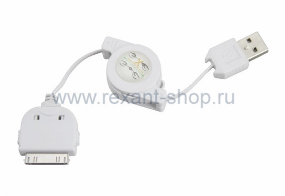 Фотография товара 'Rexant USB кабель - рулетка для iPhone 4 18-1192'