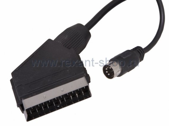 Фотография товара 'Rexant Шнур SCART х DIN 5pin Plug 1.5м 17-1603'