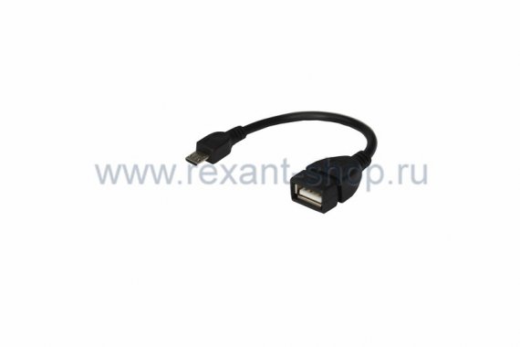 Фотография товара 'Rexant USB кабель OTG micro USB на USB шнур 18-1182'