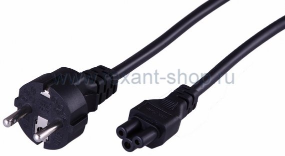 Фотография товара 'Rexant Сетевой шнур Евро (PVC) ( ноутбук) 11-1151'