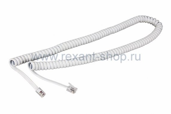 Фотография товара 'Rexant Шнур витой трубочный 4 м телефонный 18-2041'
