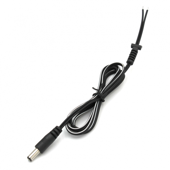 Фотография товара 'Rexant 014-0329 Разъем питания DC штекер 2,5х5,5мм с проводом и манжетой'