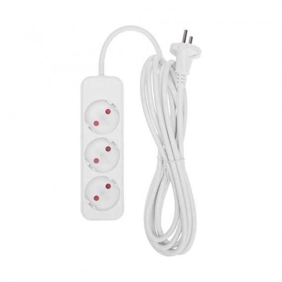 Фотография товара 'Rexant 13-4007 Удлинитель STANDARD 3 гнезда, 3м, 2х1,0мм?, б/з'