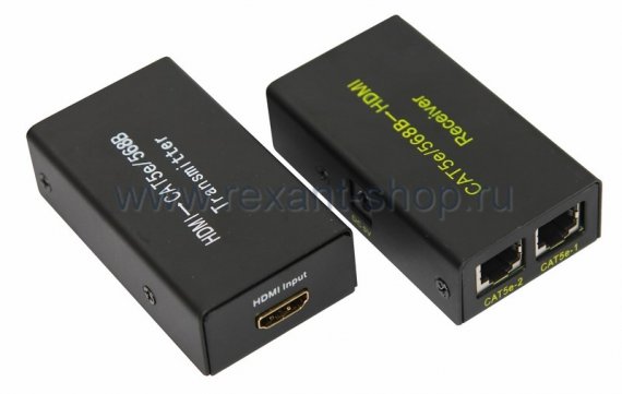 Фотография товара 'Rexant Удлинитель HDMI на 2 кабеля 17-6906'