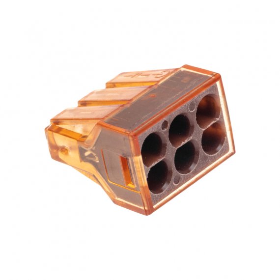 Фотография товара 'Rexant 07-5276 Экспресс-клемма СМК 773-606 с пастой, 6-проводная 0,75-4 мм?'