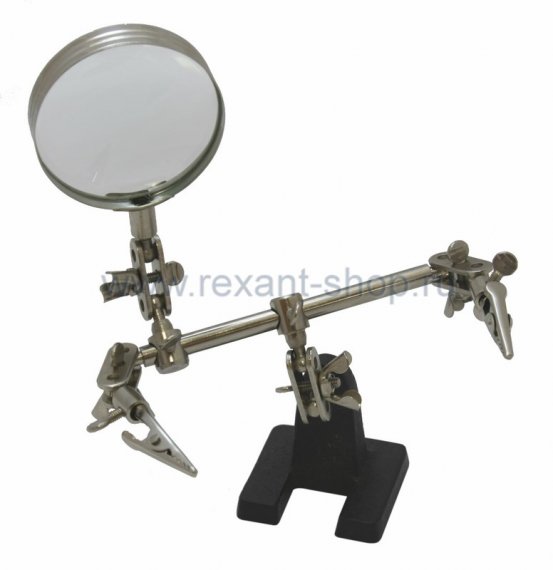 Фотография товара 'Rexant Держатель "третья рука" с лупой х3 (HT-390) (ZD-10D) 12-0251'
