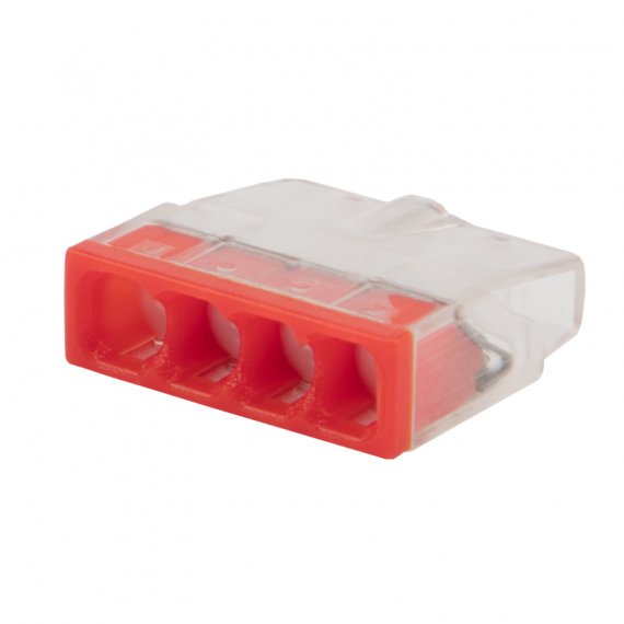 Фотография товара 'Rexant 07-3218-20Экспресс-клемма с пастой СМК 2273-244, 4-проводная 0.5-2.5 мм?'