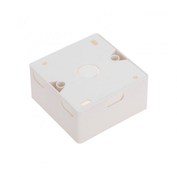 Фотография товара 'Rexant 03-0126 Короб накладной для лицевых панелей 80х80 под 2 модуля 45х22,5'