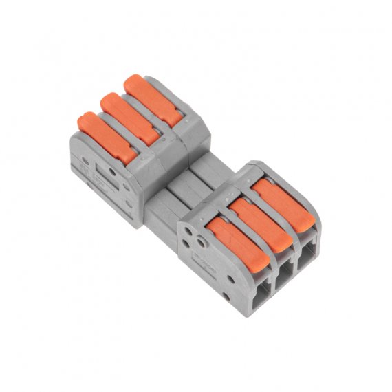 Фотография товара 'Rexant 07-5263 Клемма СМК 222-423R проходная разъемная 3 полюса'