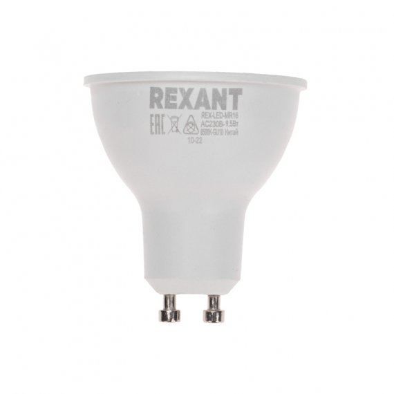 Фотография товара 'Rexant 604-4002 Лампа светодиодная Рефлектор 9,5Вт 808Лм GU10 AC 150-265В 6500K'