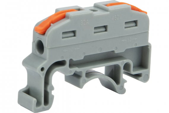 Фотография товара 'Rexant 07-5292 Клемма СМК 222-2521D проходная 1-полюсная на DIN-рейку'