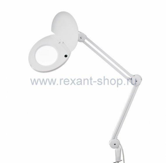 Фотография товара 'Rexant Лупа на струбцине круглая настольная 3Х с подсветкой с крышкой 31-0202'