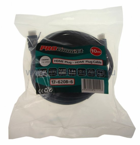 Фотография товара 'Rexant Шнур HDMI - HDMI gold 10М с фильтрами 17-6208-6'